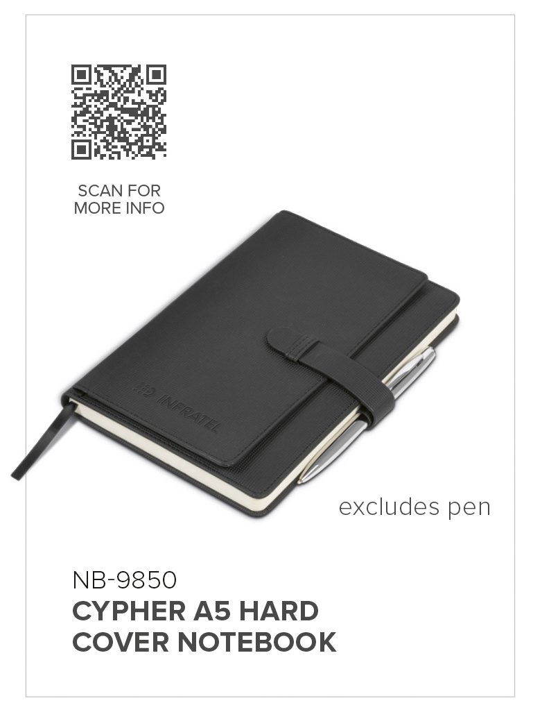 NB-9850 - Cypher A5 Hard Cover Notebook - Catalogue Image
